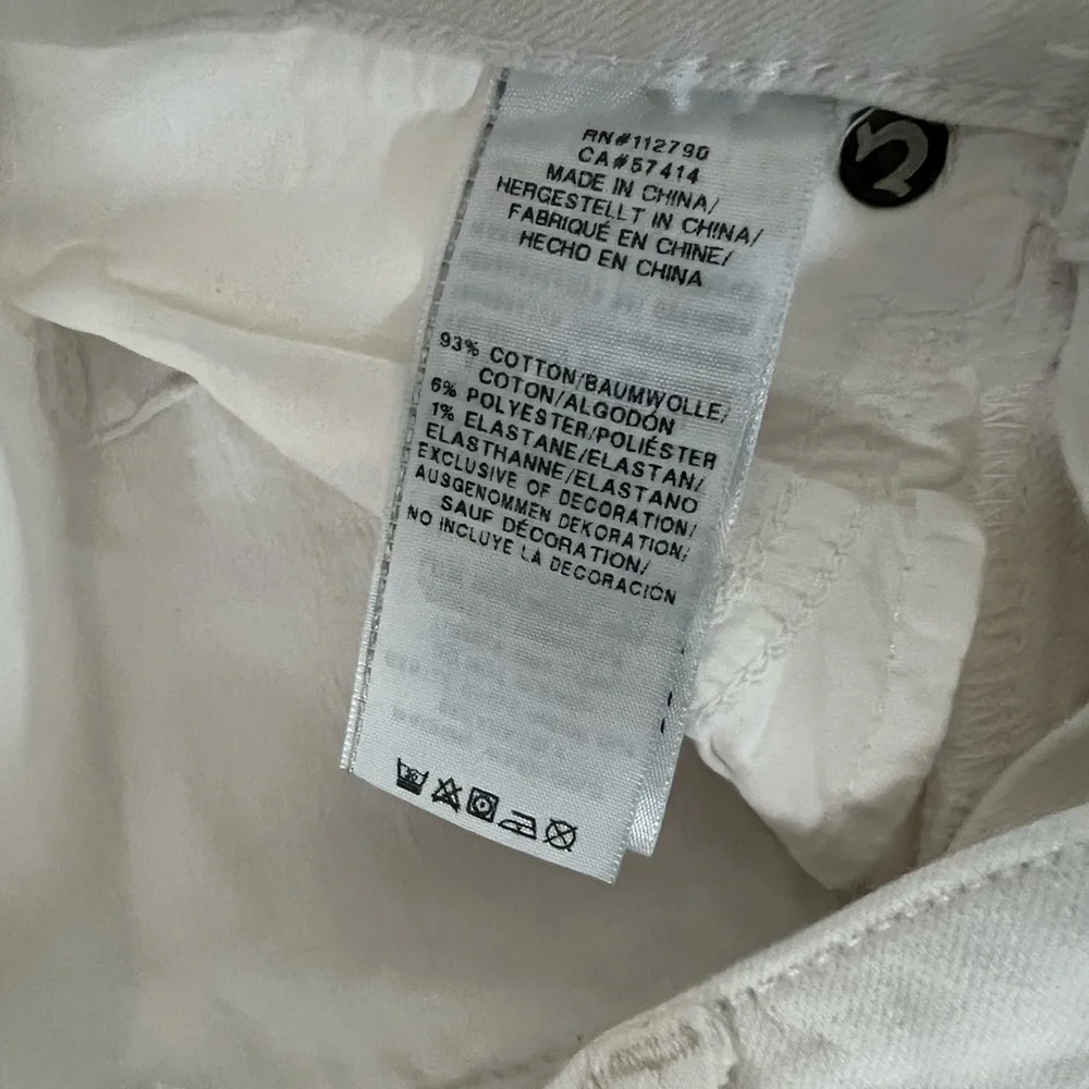 True Religion Jennie Row White Button Fly Jeans – Size 24 - Picture 11 of 11